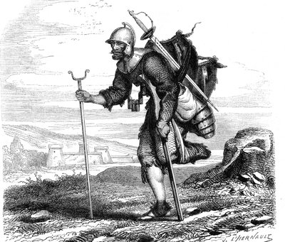 La guerra (Simbolo) lanzichenecco - Stampa di J.M. Metelli 1867 da French School