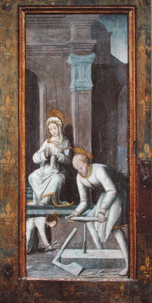 La bottega di Nazareth, pannello destro di un trittico da French School