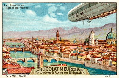 Il dirigibile sopra Firenze da French School
