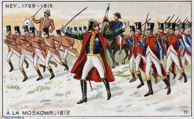 Gli eserciti di Napoleone e del Generale Michel Ney (1769-1815) (Maresciallo Ney) pronti a vincere la Battaglia di Mosca (anche Battaglia di Borodino) in Russia da French School