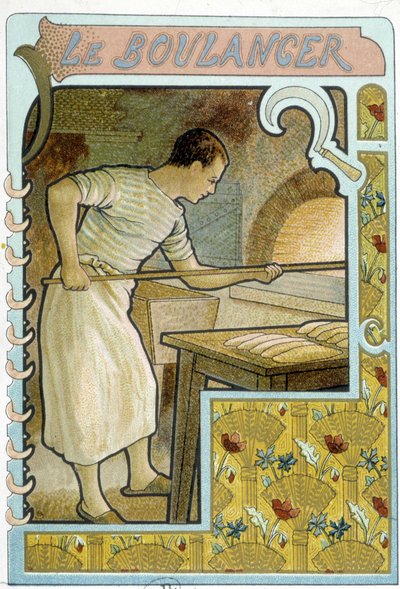 Il fornaio al suo forno da French School