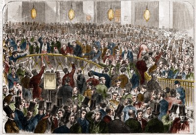 Il paniere degli agenti di cambio alla Borsa di Parigi nel 1867 da French School