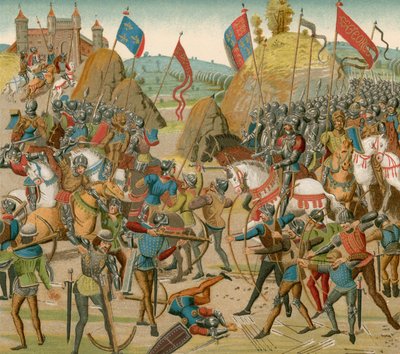 La battaglia di Crécy da French School