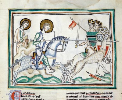 La battaglia con il drago a sette teste da French School