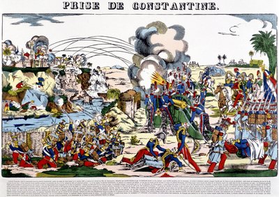La cattura di Costantino nel 1837 - immagine di Epinal, fine XIX secolo da French School