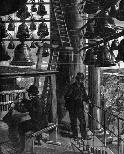 Il carillon di Potsdam in Germania nel XIX secolo da French School