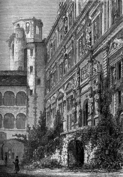 Il castello di Heidelberg in Germania, sede di una delle università più famose d