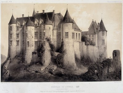Il castello di Luynes - litografia da French School