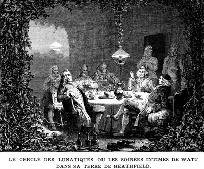 Il circolo dei lunatici, o le serate intime di Watt nella terra di Heathfield - in "Album della Scienza; studiosi illustri; Grandi scoperte" 1896 da French School