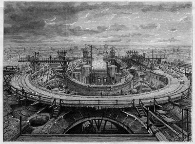 Il cantiere della Chiesa del Sacro Cuore di Montmartre nel 1886, in 