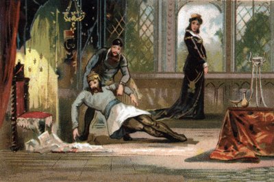 La morte di Luigi V detto il Fannullone (c. 967-987), re di Francia dal 986 al 987. Secondo l