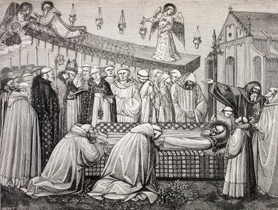La morte di San Benedetto da Norcia nell