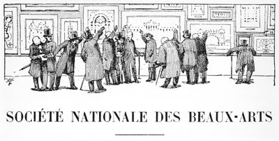 Il dipartimento di architettura, Società Nazionale delle Belle Arti, Salone del 1910, illustrazione da L