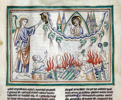 La distruzione di Babilonia. Miniatura tratta da 