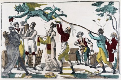 Il diavolo del denaro, capo della finanza - Immagine di Epinal da French School