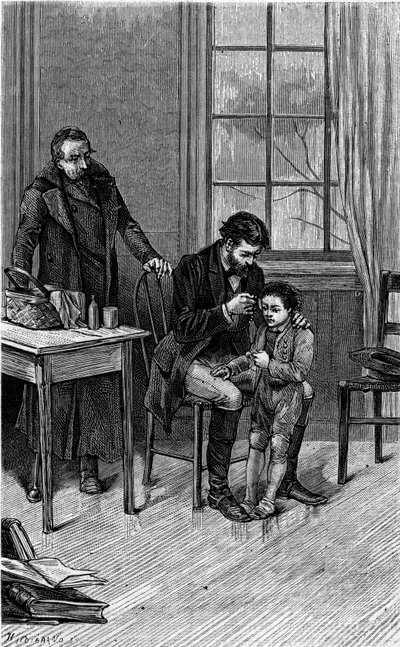 Il dottore esamina: un dottore esamina l