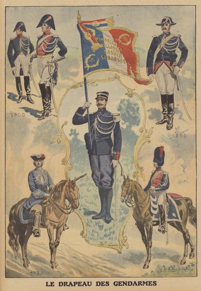 La bandiera dei gendarmi francesi da French School