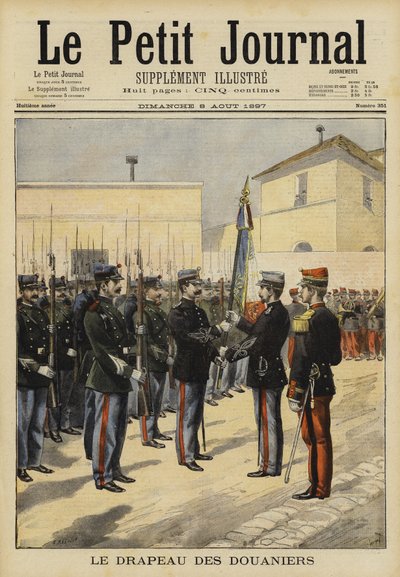La bandiera dei doganieri, Bordeaux, Francia, 1897 da French School