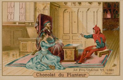 Il giullare e Carlo VI, Re di Francia (1368-1422) da French School
