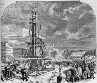 La fontana del Palmier spostata a Place du Châtelet a Parigi nel 1858 da French School