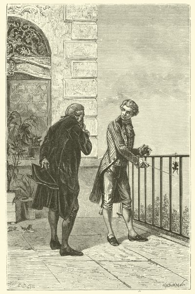 La rana di Galvani (incisione) da French School