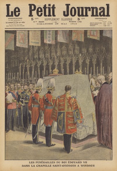 Il funerale di re Edoardo VII nella Cappella di San Giorgio, Windsor da French School