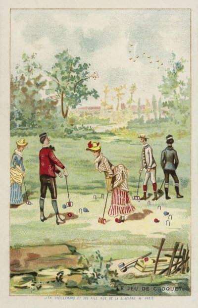 Il gioco del croquet da French School