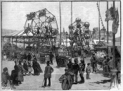 I giochi della festa a Parigi nel 1888. da French School