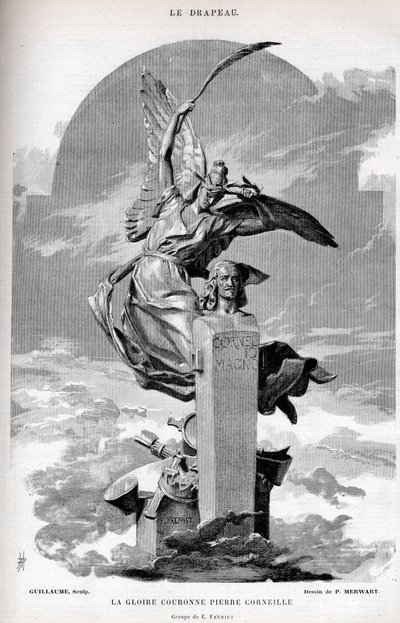 La gloria corona Pierre Corneille - disegno di Merwart per 