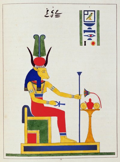 La dea Hathor, illustrazione da Pantheon egiziano: collezione dei personaggi mitologici dell