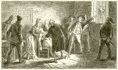 La testa della Principessa di Lamballe mostrata alla Regina da French School
