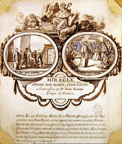 Il miracolo di Marie-Anne Pollet, c.1741 da French School