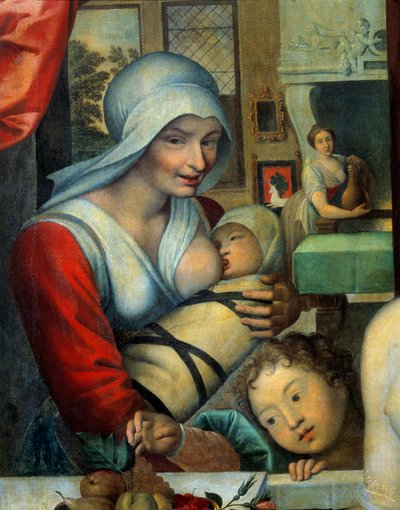 La nutrice con il bambino Dettaglio di "Gabrielle d