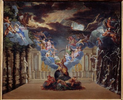 Il palazzo del tempo, decorazione del prologo di Atys di Jean Baptiste Lully da French School