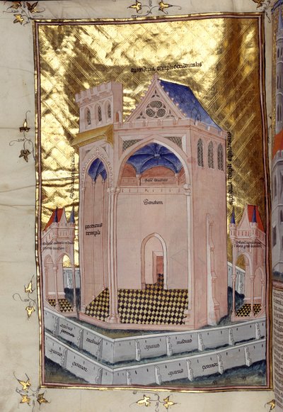 Il portico del santo dei santi nel Tempio di Salomone a Gerusalemme Miniatura da 