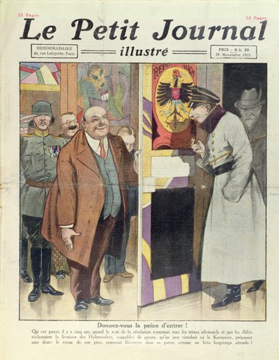 Il possibile ritorno del principe ereditario tedesco, Guglielmo Hohenzollern, in Germania, da Le Petit Journal, 25 novembre 1923 da French School