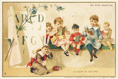 La lezione di lettura, Parigi, c.1900 da French School