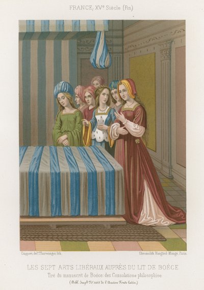 Le sette arti liberali al capezzale di Boezio da French School