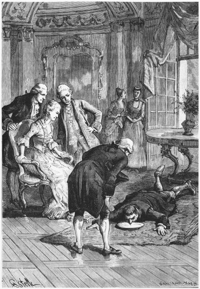 Il sonnambulo Victor e il Marchese di Puysegur da Madame de Montessons, illustrazione da Les Mysteres de la Science di Louis Figuier (1819-94) 1886 da French School