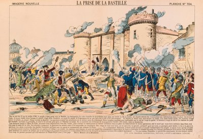La presa della Bastiglia durante la Rivoluzione Francese il 14 luglio 1789, 1840 da French School