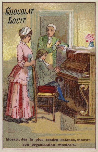 Il giovanissimo Mozart mostra i suoi talenti musicali da French School