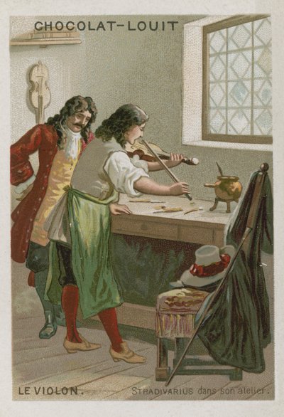 Il violino: Stradivari nella sua bottega da French School