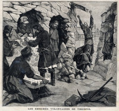 I volontari di Tiraspol in Moldavia desiderano diventare martiri. In "Le Peute Parisien" del 23/05/1897. Collezione privata da French School