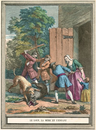 Il lupo, la madre e il bambino da French School