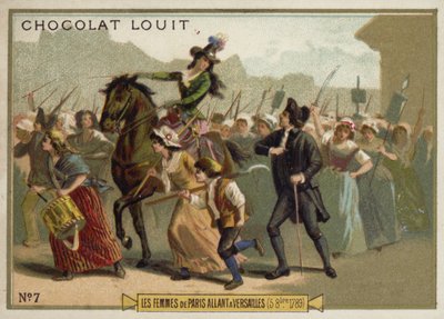 Le donne di Parigi marciano su Versailles, Rivoluzione Francese, 5 ottobre 1789 da French School