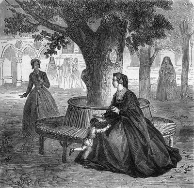 La giovane Maria Touchet futura amante del re Carlo IX. Incisione in La storia della prostituzione e della depravazione tra tutti i popoli del mondo dall