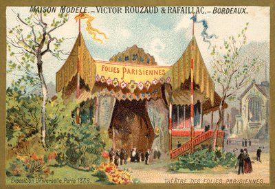 Théâtre des Folies Parisiennes, Esposizione Universale, Parigi da French School