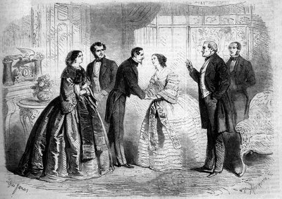 Rappresentazione teatrale del “Duc Job” (Atto IV, ultima scena) di Léon Laya (1811-1872). Parigi, Comédie Française da French School