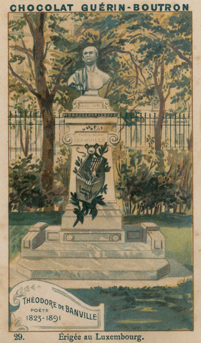 Théodore de Banville, Poeta, 1823-1891, eretta al Luxembourg da French School