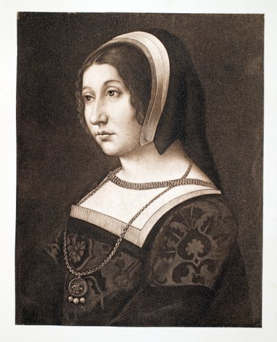 Pensato per essere Margaret Tudor, figlia di Enrico VII, Regina di Scozia, c.1520, pub. 1902 da French School